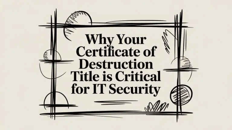 Why Your Certificate of Destruction Title Is Critical for IT Security