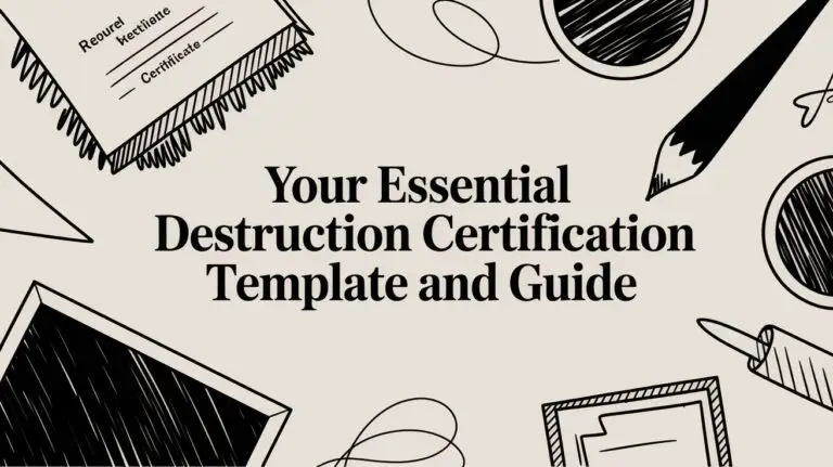 Your Essential Destruction Certificate Template And Guide