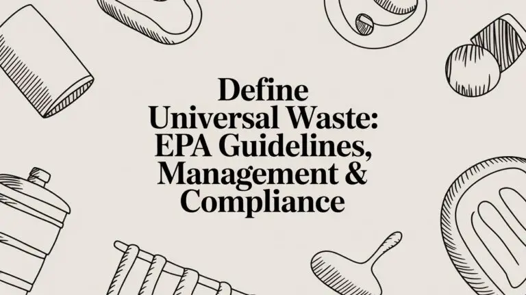 Define Universal Waste in 2026: A Guide for Businesses